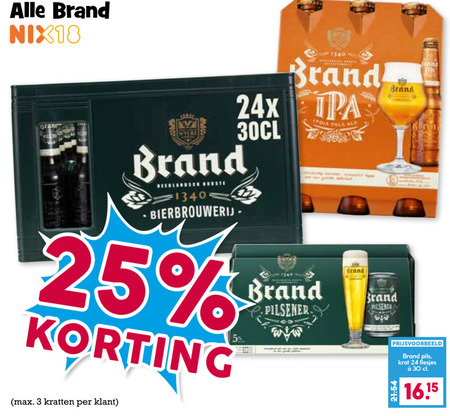 Brand   flesje bier, blikje bier folder aanbieding bij  Boons Markt - details