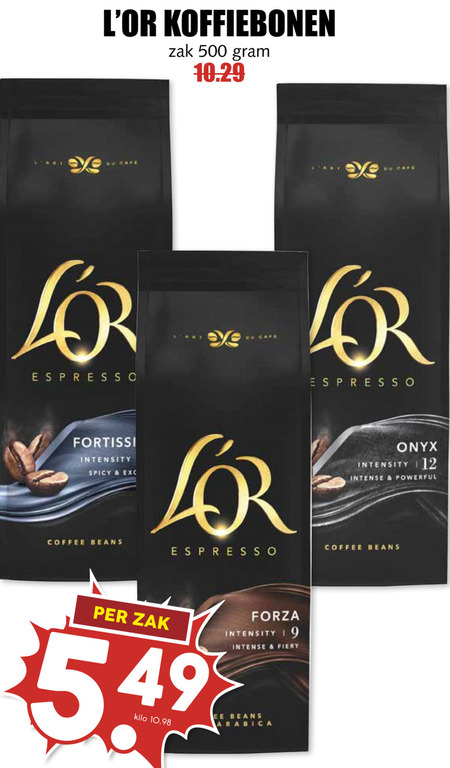 Douwe Egberts L Or   koffiebonen folder aanbieding bij  MCD Supermarkt Basis - details