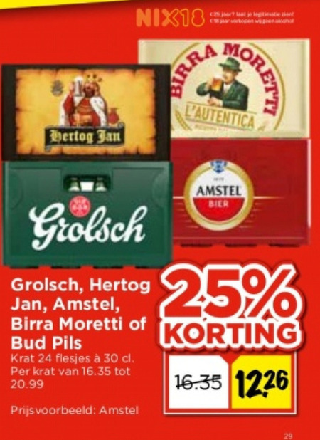 Grolsch   krat bier folder aanbieding bij  Vomar - details