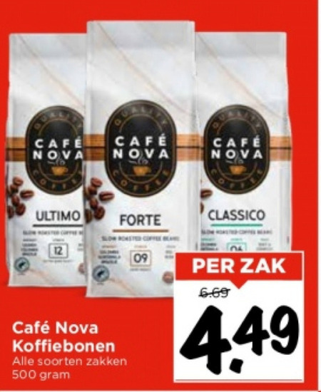 Cafe Nova   koffiebonen folder aanbieding bij  Vomar - details