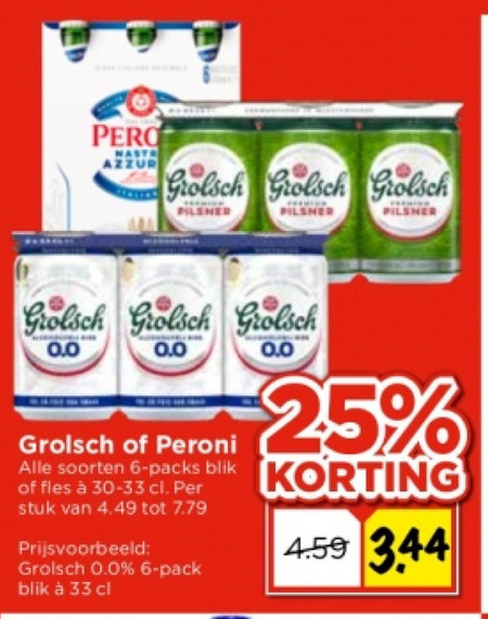 Grolsch   blikje bier folder aanbieding bij  Vomar - details