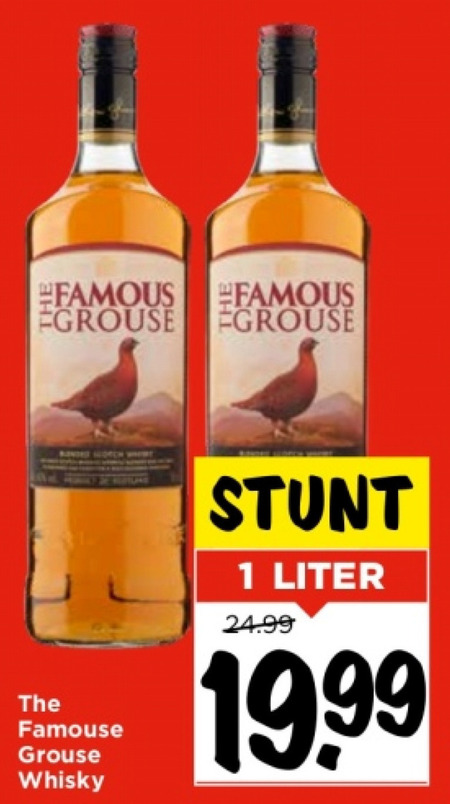 Famous Grouse   whisky folder aanbieding bij  Vomar - details