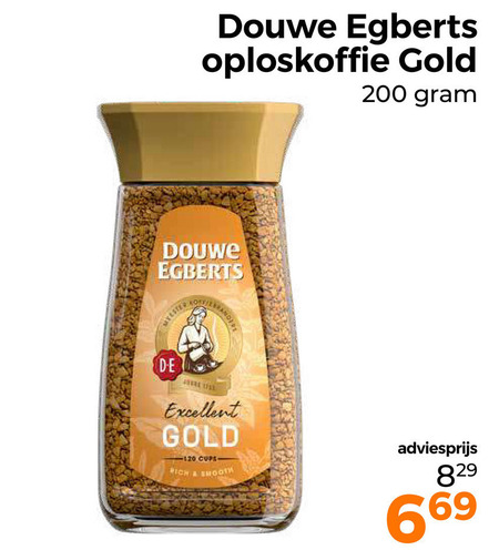 Douwe Egberts   oploskoffie folder aanbieding bij  Trekpleister - details