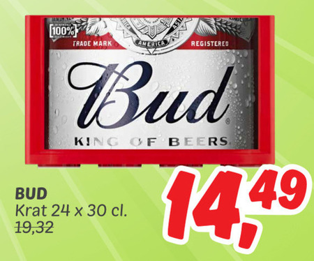 Bud   krat bier folder aanbieding bij  Dekamarkt - details