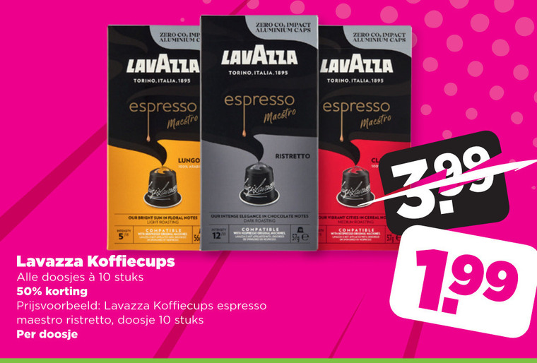 Lavazza   koffiecups folder aanbieding bij  Plus - details