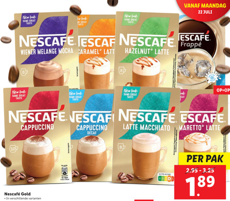 Nescafe   oploskoffie folder aanbieding bij  Lidl - details