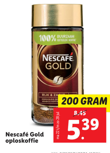 Nescafe   oploskoffie folder aanbieding bij  Lidl - details