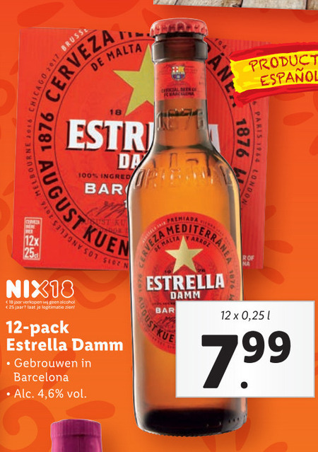 Estrella Damm   speciaalbier folder aanbieding bij  Lidl - details