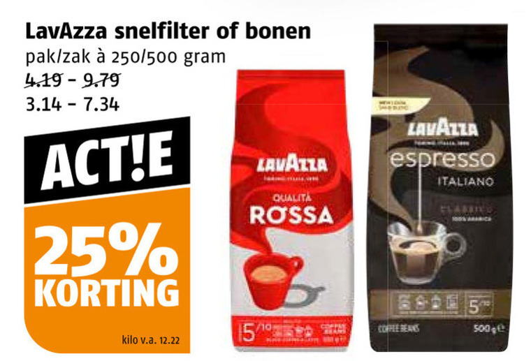 Lavazza   koffiebonen, koffie folder aanbieding bij  Poiesz - details