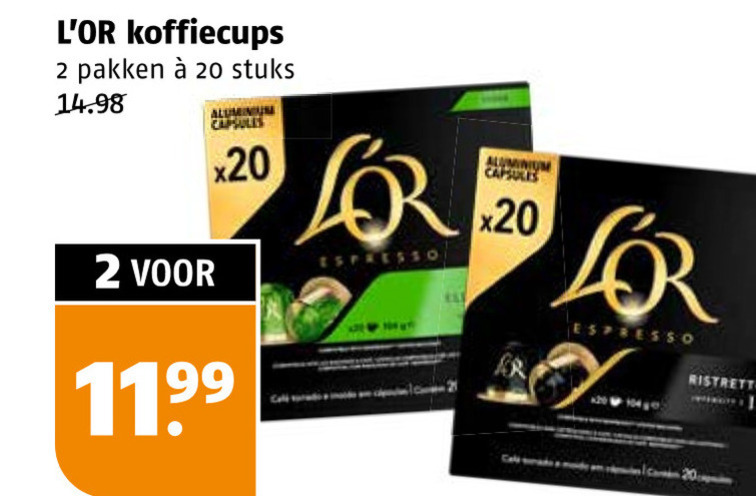 Douwe Egberts L Or   koffiecups folder aanbieding bij  Poiesz - details