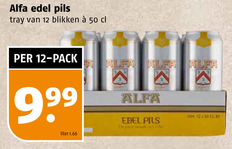 Alfa   blikje bier folder aanbieding bij  Poiesz - details