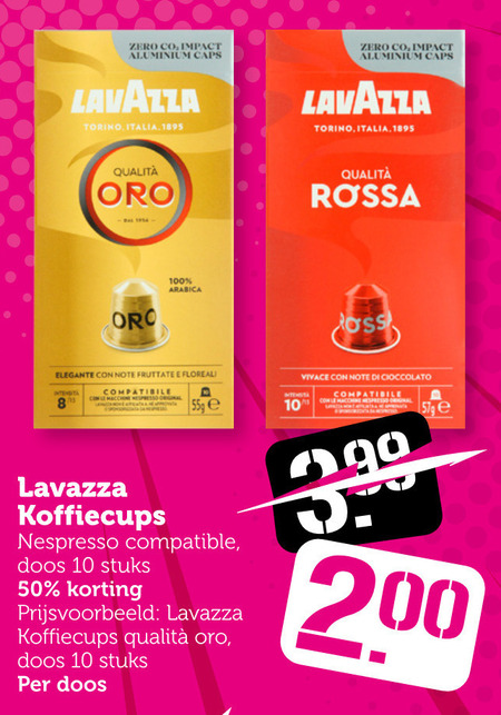 Lavazza   koffiecups folder aanbieding bij  Coop - details