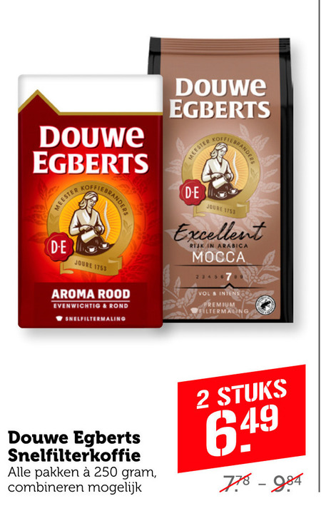 Douwe Egberts   koffie folder aanbieding bij  Coop - details