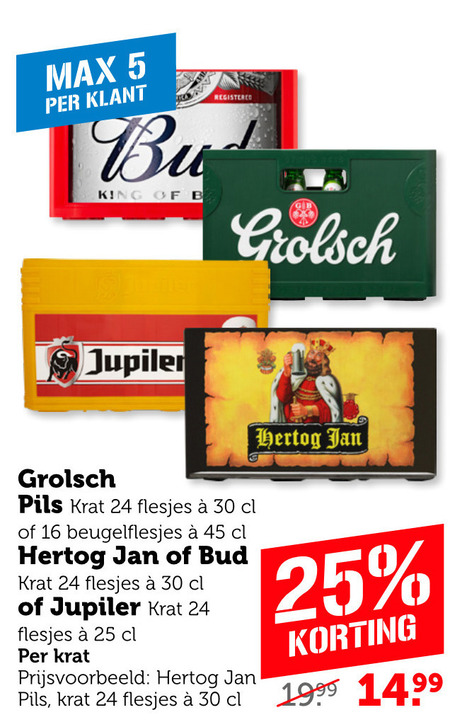 Hertog Jan   krat bier folder aanbieding bij  Coop - details