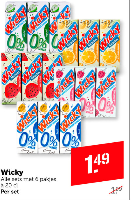 Wicky   fruitdrank folder aanbieding bij  Coop - details