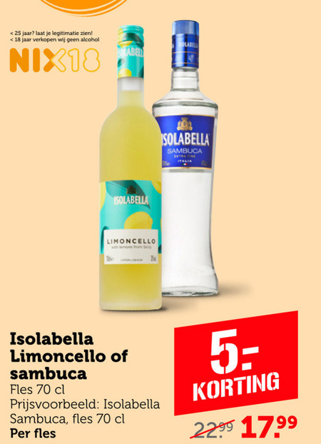 Isolabella   limoncello, sambuca folder aanbieding bij  Coop - details