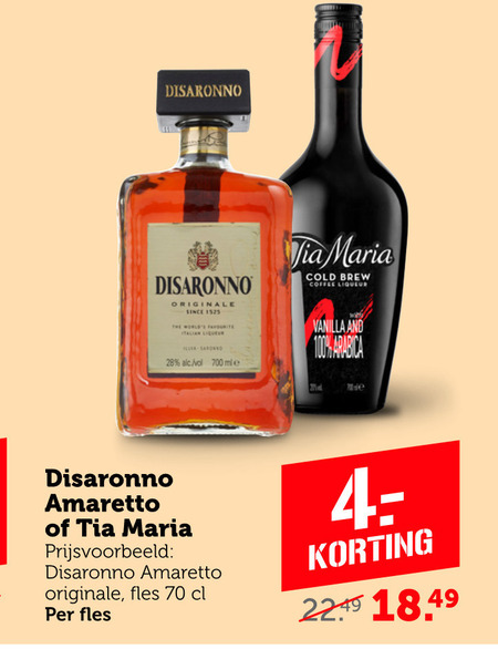 Disaronno   likeur, amaretto folder aanbieding bij  Coop - details