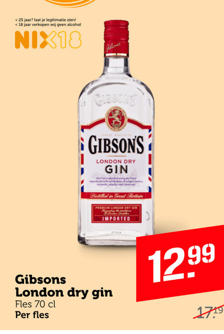 Gibsons   gin folder aanbieding bij  Coop - details