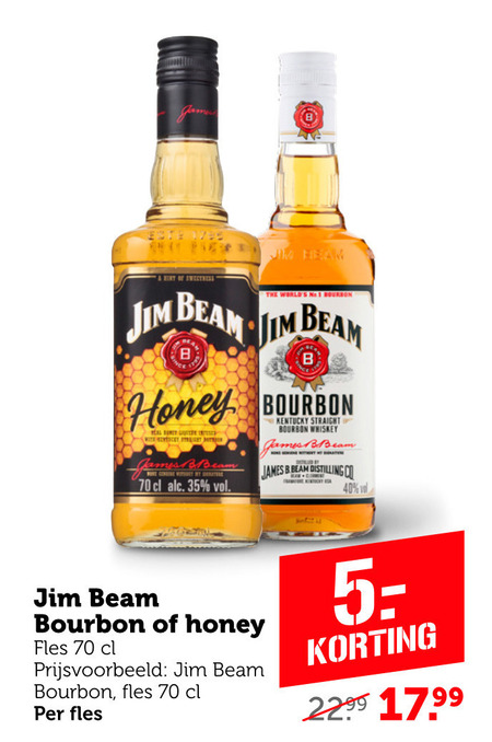 Jim Beam   bourbon folder aanbieding bij  Coop - details