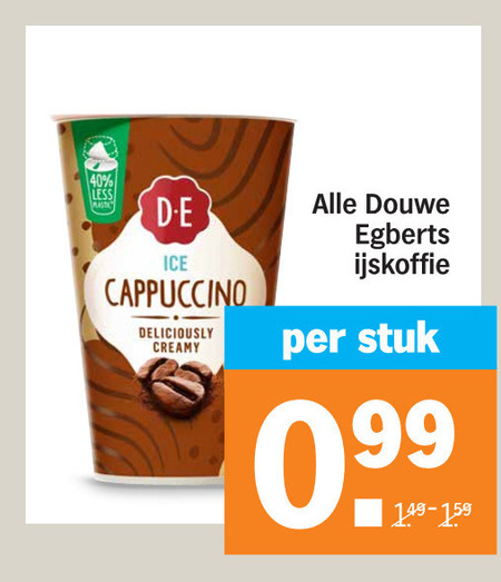 Douwe Egberts   ijskoffie folder aanbieding bij  Albert Heijn - details