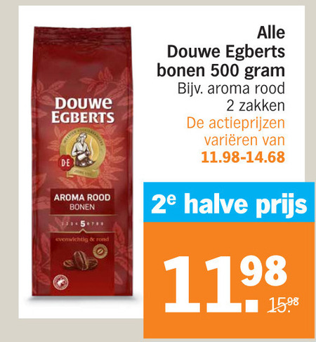 Douwe Egberts   koffiebonen folder aanbieding bij  Albert Heijn - details