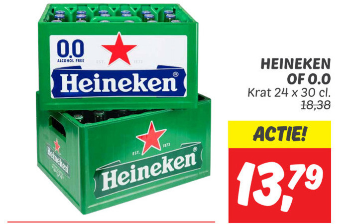 Heineken   krat bier folder aanbieding bij  Dekamarkt - details