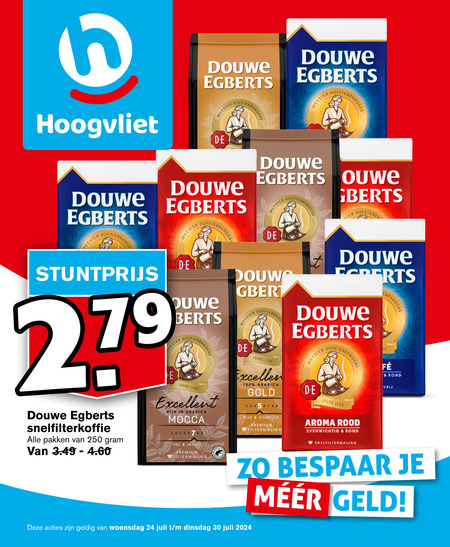 Douwe Egberts   koffie folder aanbieding bij  Hoogvliet - details