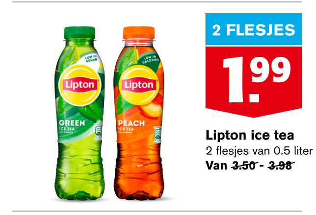 Lipton   ice tea folder aanbieding bij  Hoogvliet - details