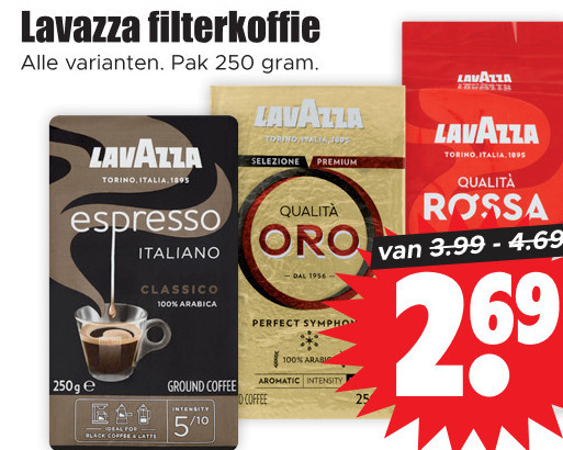 Lavazza   koffie folder aanbieding bij  Dirk - details