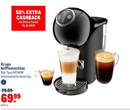 Krups   dolce gusto apparaat folder aanbieding bij  Makro - details