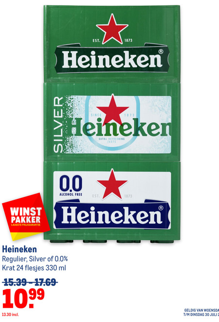 Heineken 0.0   krat bier folder aanbieding bij  Makro - details