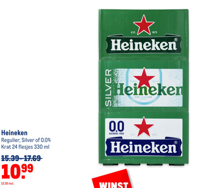 Heineken Silver   krat bier folder aanbieding bij  Makro - details