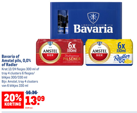 Amstel   krat bier, blikje bier folder aanbieding bij  Makro - details