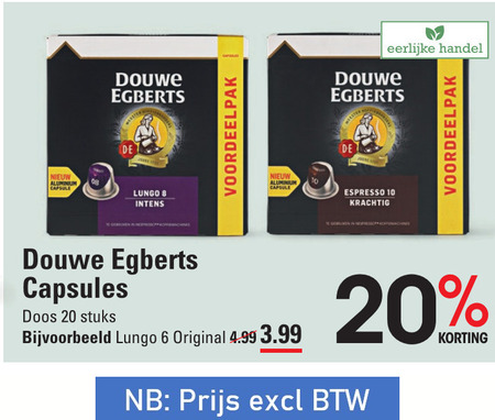 Douwe Egberts   koffiecups folder aanbieding bij  Sligro - details