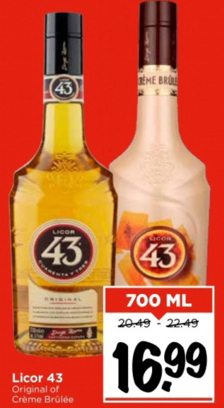 Licor 43   likeur folder aanbieding bij  Vomar - details