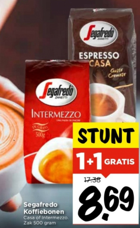 Segafredo   koffiebonen folder aanbieding bij  Vomar - details