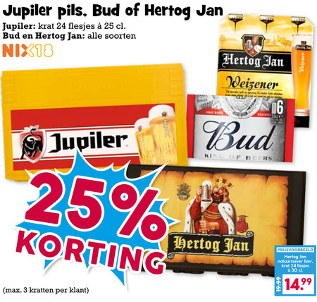 Hertog Jan   krat bier, blikje bier folder aanbieding bij  Boons Markt - details