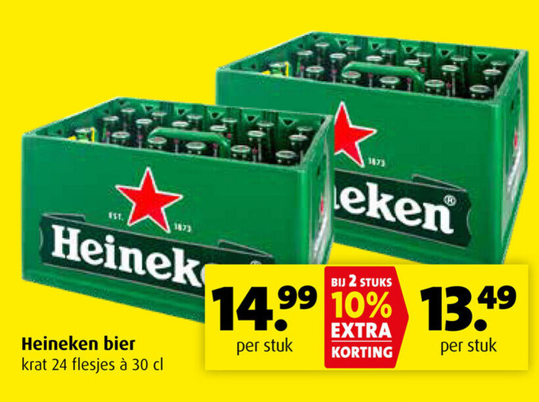 Heineken   krat bier folder aanbieding bij  Boni - details