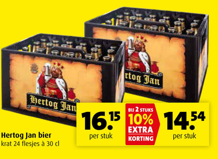 Hertog Jan   krat bier folder aanbieding bij  Boni - details