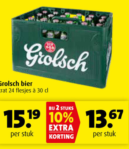 Grolsch   krat bier folder aanbieding bij  Boni - details