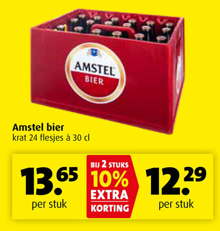 Amstel   krat bier folder aanbieding bij  Boni - details