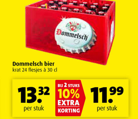 Dommelsch   krat bier folder aanbieding bij  Boni - details