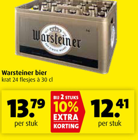 Warsteiner   krat bier folder aanbieding bij  Boni - details