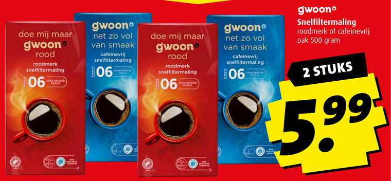 Gwoon   koffie folder aanbieding bij  Boni - details