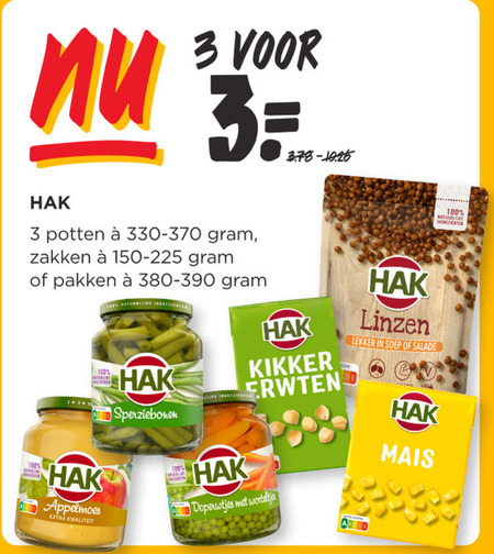 Hak   groenteconserven folder aanbieding bij  Jumbo - details