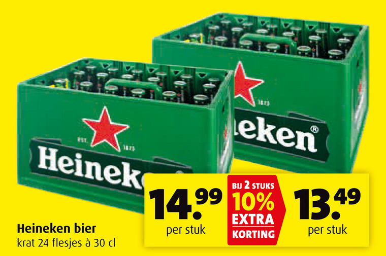 Heineken   krat bier folder aanbieding bij  Boni - details