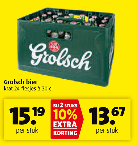 Grolsch   krat bier folder aanbieding bij  Boni - details