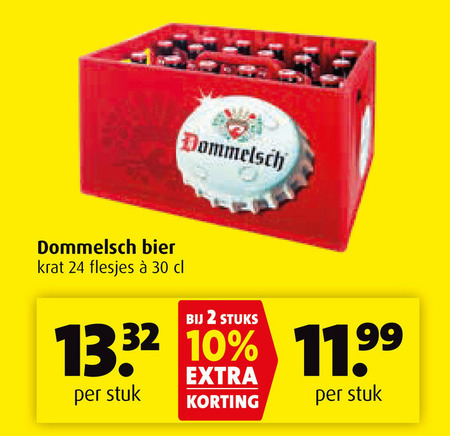 Dommelsch   krat bier folder aanbieding bij  Boni - details