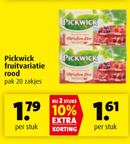 Pickwick   thee folder aanbieding bij  Boni - details