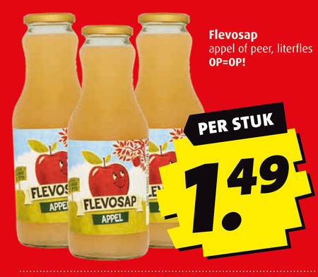 Flevosap   appelsap folder aanbieding bij  Boni - details